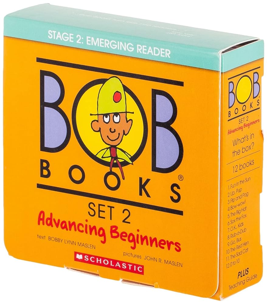 Bob Books - Advancing Beginners Box Set | Phonics, Ages 4 and up, Kindergarten (Stage 2: Emerging Reader)
