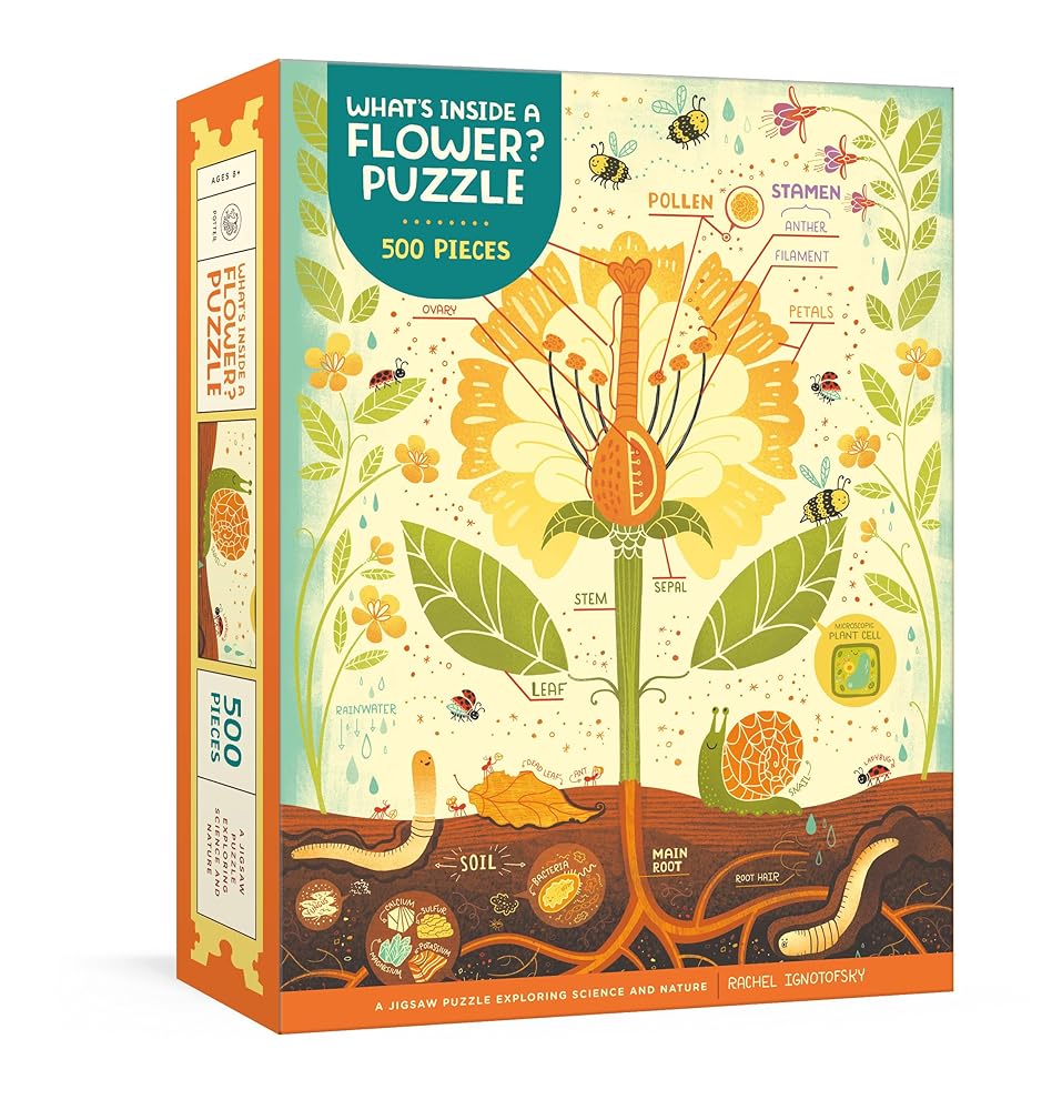 Clarkson Potter What's Inside a Flower? Puzzle: Exploring Science and Nature 500-Piece Jigsaw Puzzle
