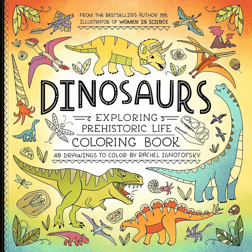 Dinosaurs Coloring Book: 40 Drawings to Color