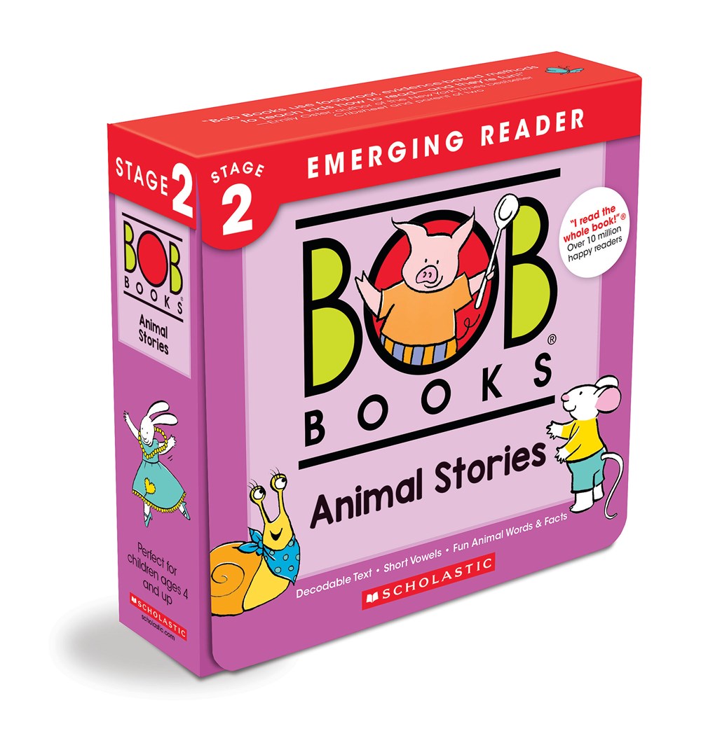Bob Books - Animal Stories Box Set | Phonics, Ages 4 and up, Kindergarten (Stage 2: Emerging Reader)