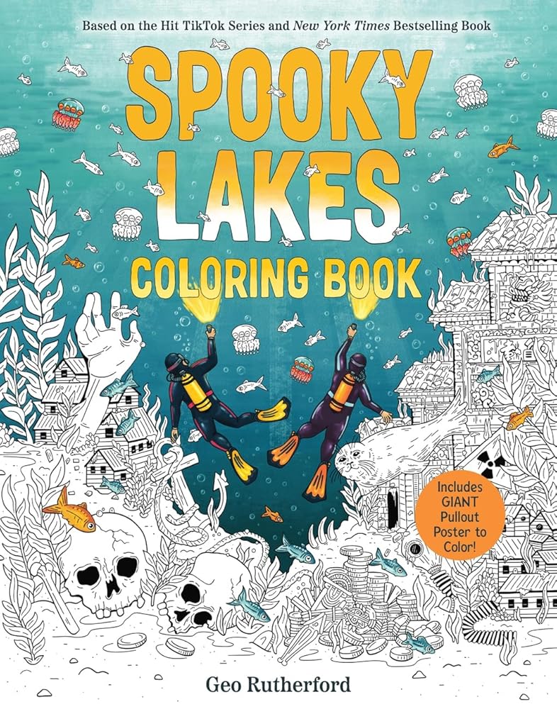 Spooky Lakes Coloring Book: Includes Pull-Out, Oversized Poster to Color!