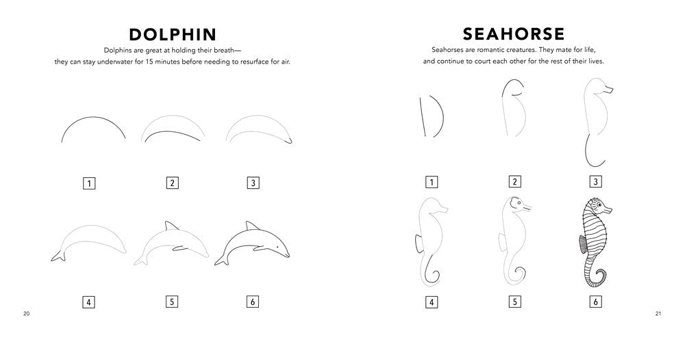 Under the Sea: How to Draw Books for Kids with Dolphins, Mermaids, and Ocean Animals (Book #5)