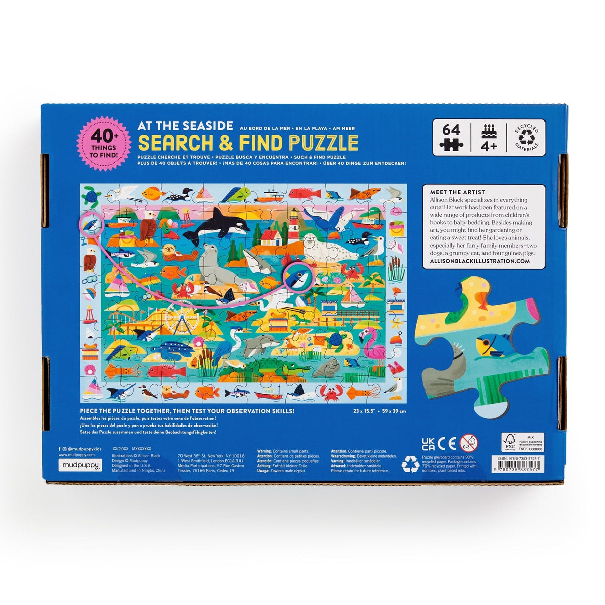 At the Seaside 64 Piece Search & Find Puzzle